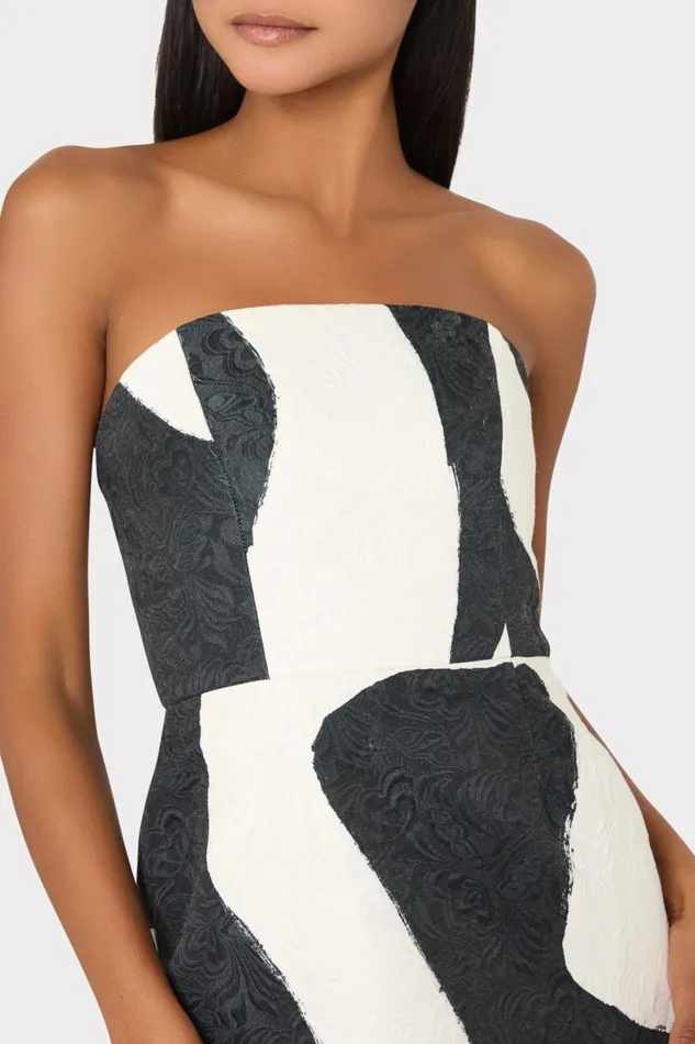 Women Dresses Milly Orion Ink Swirl Dress Blackwhite