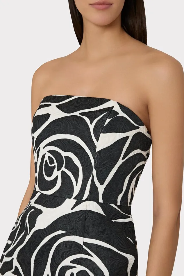 Women Dresses Milly Orion Rose Jacquard Dress Black Rose Women Dresses Milly Orion Rose Jacquard Dress Black Rose