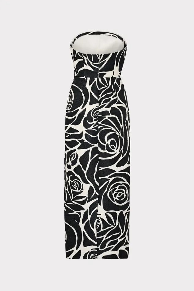 Women Dresses Milly Orion Rose Jacquard Dress Black Rose Women Dresses Milly Orion Rose Jacquard Dress Black Rose