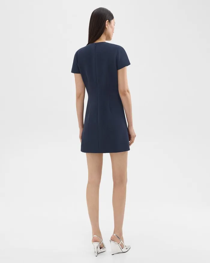 Women Dresses Theory Dolman Sleeve Mini Dress In Admiral Crepe Nocturne Navy