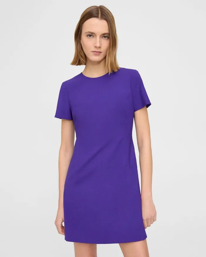 Women Dresses Theory Sheath Dress In Good Wool Blue Iris