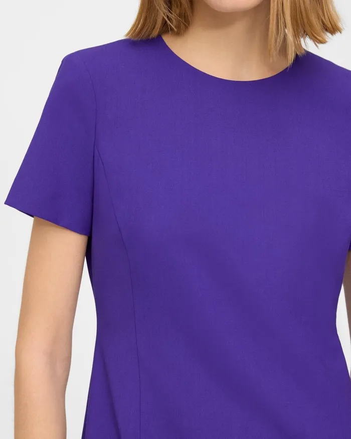 Women Dresses Theory Sheath Dress In Good Wool Blue Iris