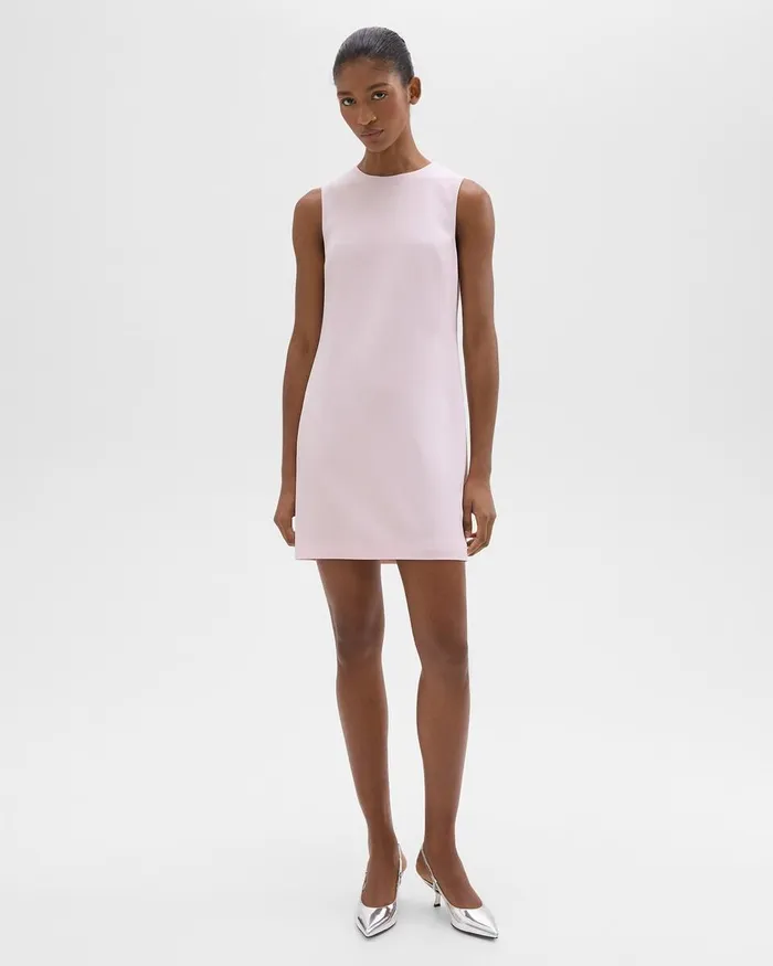 Women Dresses Theory Shift Dress In Admiral Crepe Bloom