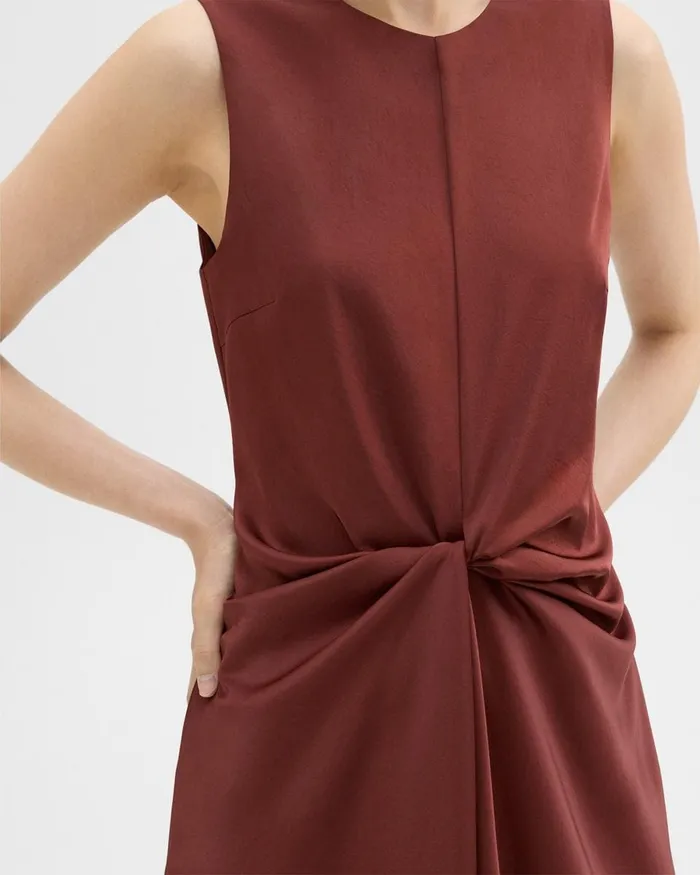 Women Dresses Theory Twisted Midi Dress Canyon