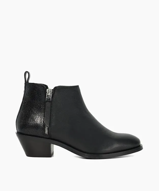 Women Dune London Ankle Boots Stacked Heel Boots Black