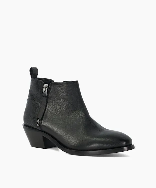 Women Dune London Ankle Boots Stacked Heel Boots Black