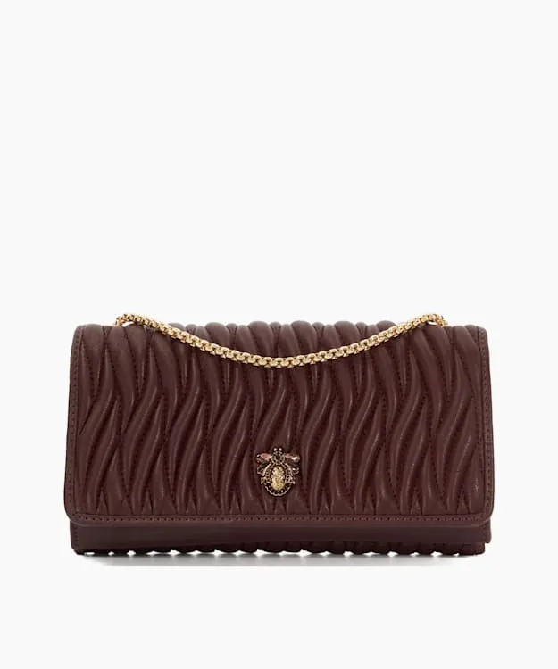 Women Dune London Crossbody Bags Quilted Leather Cross Body Bag Red