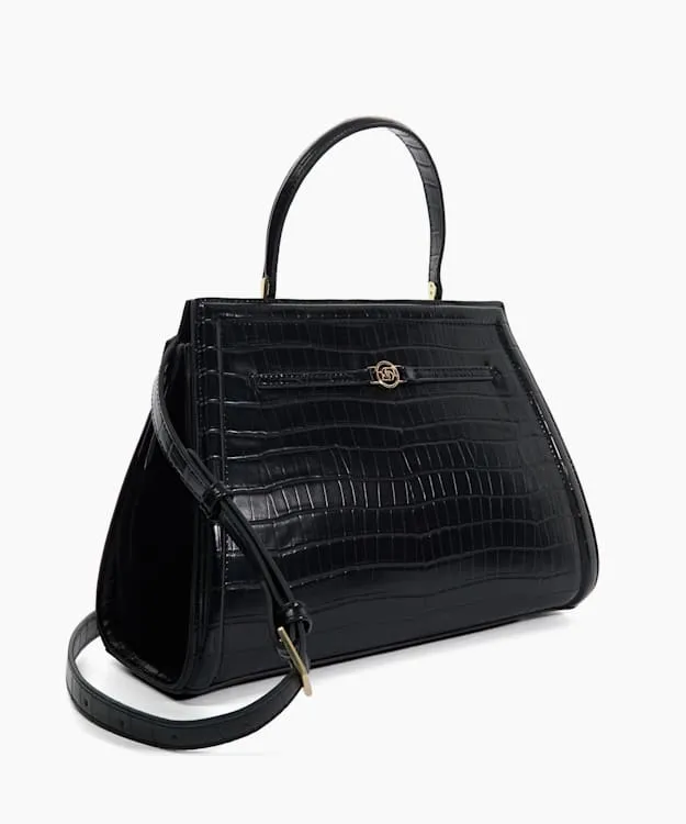 Women Dune London Handbags Structured Top Handle Bag Black
