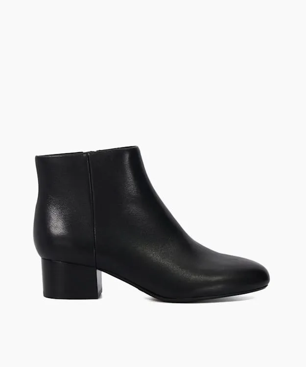 Women Dune London Heeled Boots Low Heel Ankle Boots Black