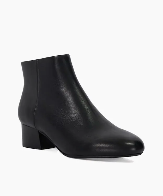 Women Dune London Heeled Boots Low Heel Ankle Boots Black