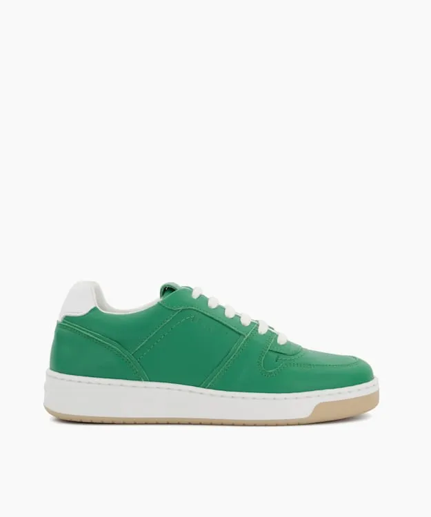 Women Dune London Trainers Leather LaceUp Trainers Green