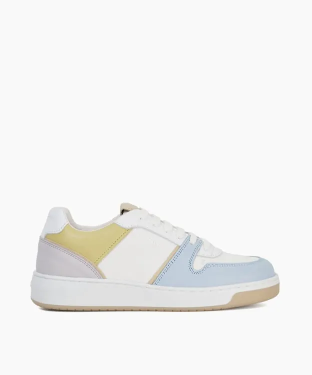 Women Dune London Trainers Suede Recycled LaceUp Trainers Pink Suede