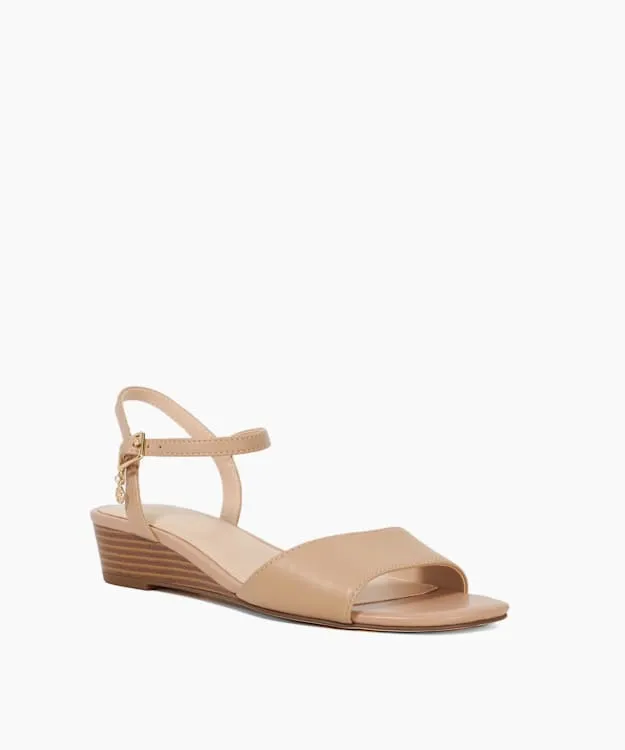 Women Dune London Wedge Sandals Low Block Heel Open Toe Shoes Pink