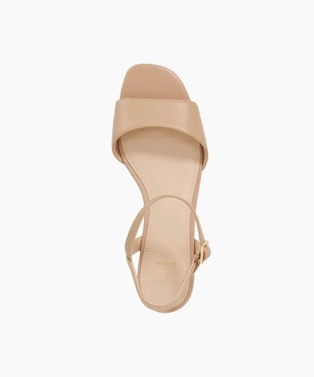 Women Dune London Wedge Sandals Low Block Heel Open Toe Shoes Pink