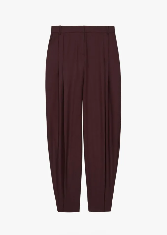 Women Durham Pleated Trousers 8211 Burgundy The Frankie Shop Bottoms