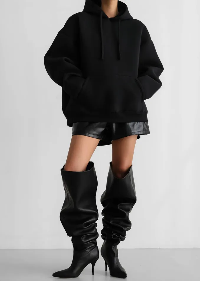 Women Easton Oversized Hoodie 8211 Black The Frankie Shop Tops