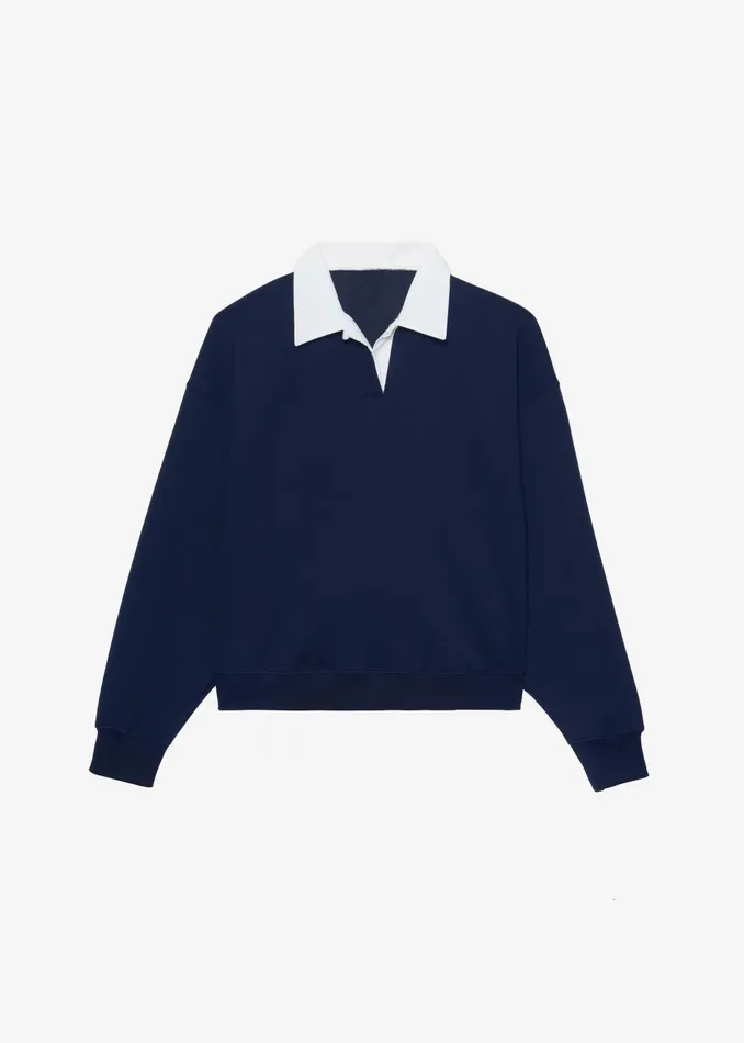 Women Edwin Boxy Sweatshirt 8211 Navy The Frankie Shop Tops