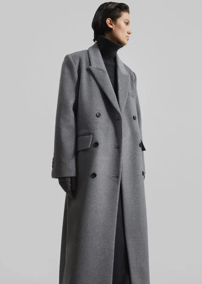Women Eslov Coat 8211 Grey The Frankie Shop Outerwear