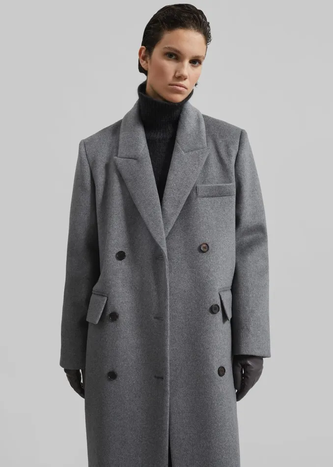 Women Eslov Coat 8211 Grey The Frankie Shop Outerwear