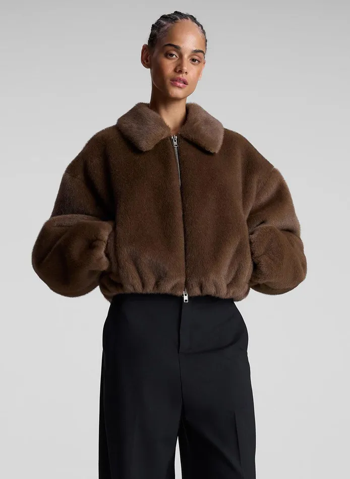 Women Esme Faux Fur Jacket Brown ALC Jackets and Coats