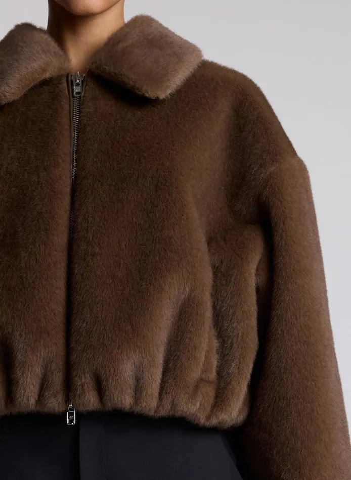 Women Esme Faux Fur Jacket Brown ALC Jackets and Coats
