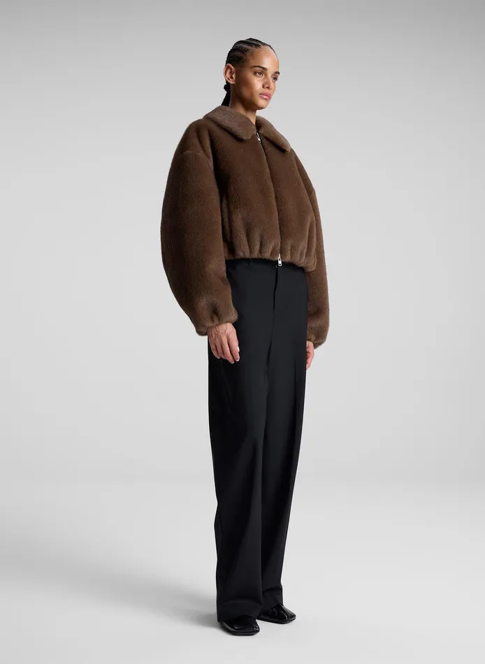 Women Esme Faux Fur Jacket Brown ALC Jackets and Coats
