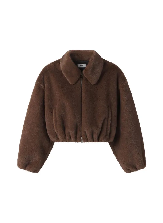 Women Esme Faux Fur Jacket Brown ALC Jackets and Coats