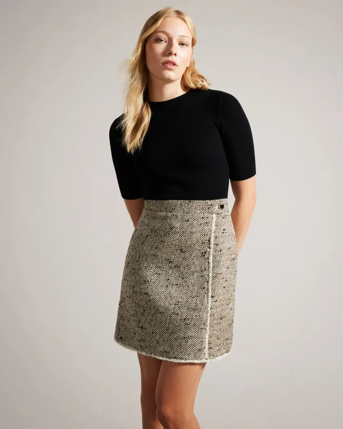 Women FELIOD 8211 Mini Herringbone Knit Dress Natural Ted Baker Dresses Women FELIOD 8211 Mini Herringbone Knit Dress Natural Ted Baker Dresses