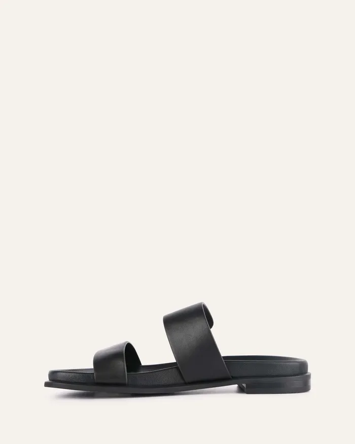 Women FLAT SANDALS jomercer Hayes flat sandals black leather