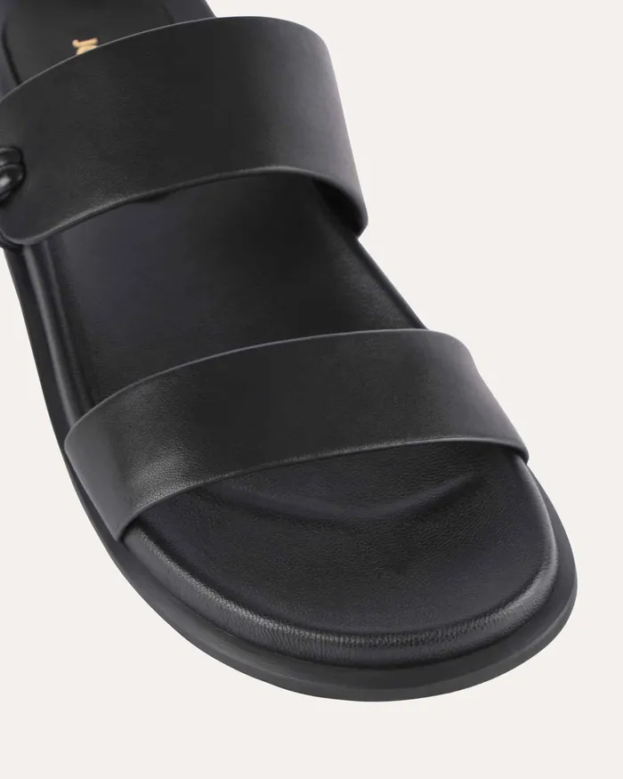 Women FLAT SANDALS jomercer Hayes flat sandals black leather