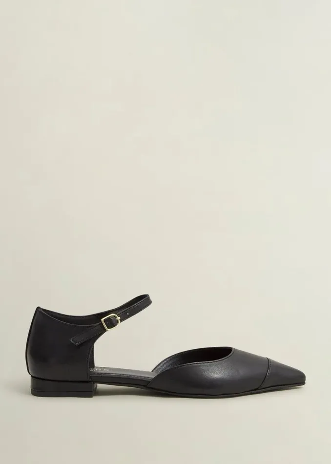 Women Flats Hobbs Seren Leather Flats Black