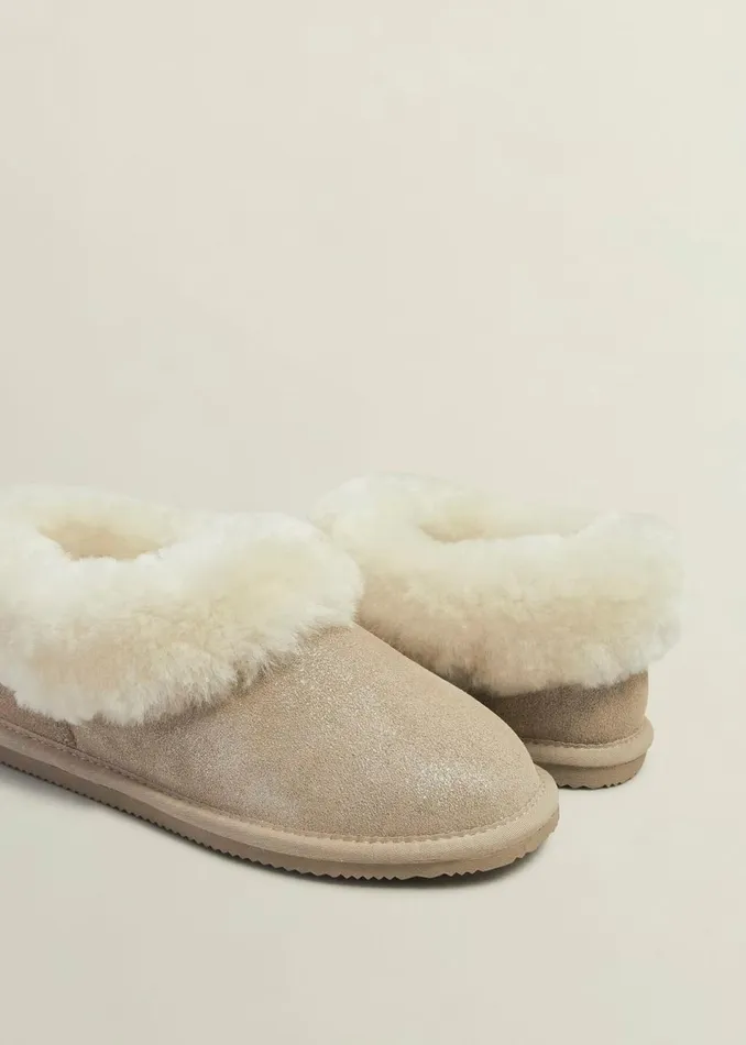 Women Flats Hobbs Zora Slippers Pale Gold