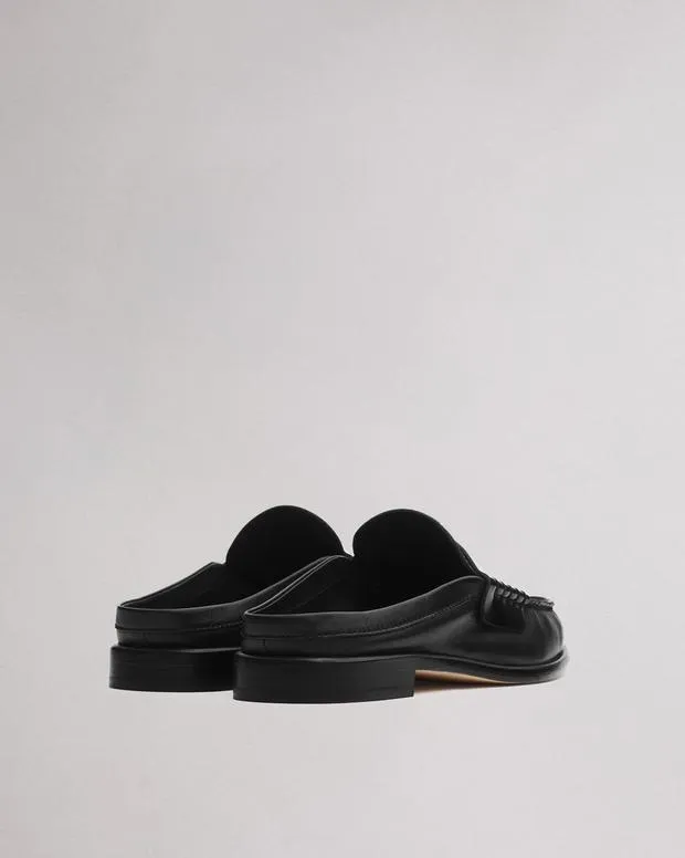 Women Flats Rag and Bone Carter Leather Mule Black