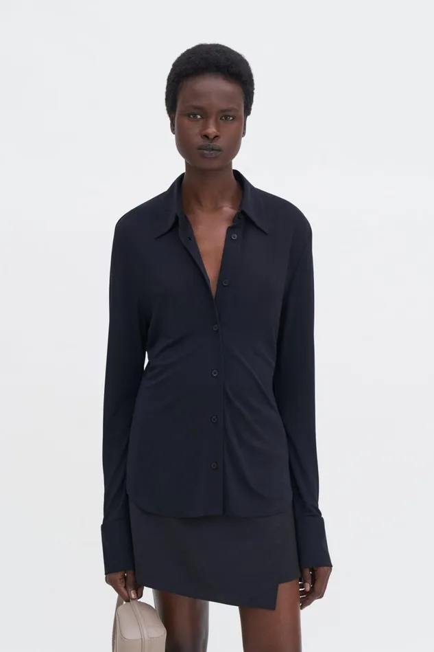Women Fluid Jersey Shirt Black Filippa K Tops