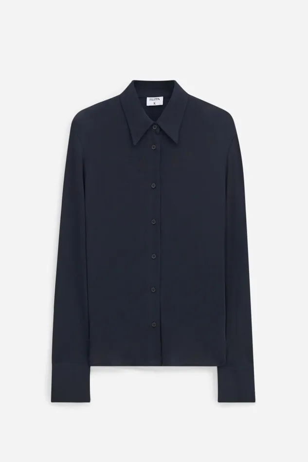 Women Fluid Jersey Shirt Black Filippa K Tops
