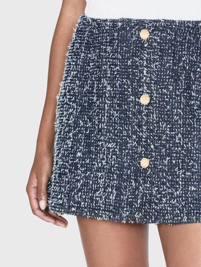 Women FRAME Denim Collections Denim Boucle Skirt Women FRAME Denim Collections Denim Boucle Skirt