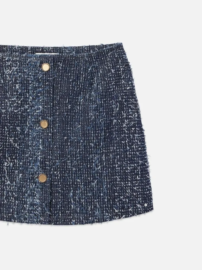 Women FRAME Denim Collections Denim Boucle Skirt Women FRAME Denim Collections Denim Boucle Skirt