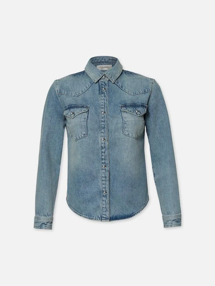 Women FRAME Denim Collections Fitted Heritage Shirt