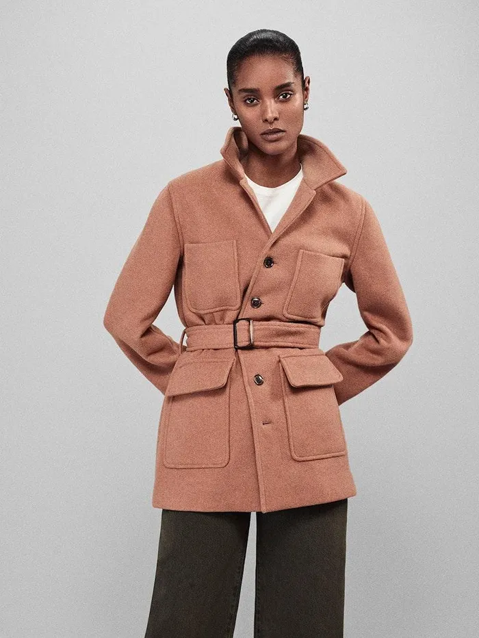 Women FRAME Jackets and Coats Melton Safari Jacket Women FRAME Jackets and Coats Melton Safari Jacket