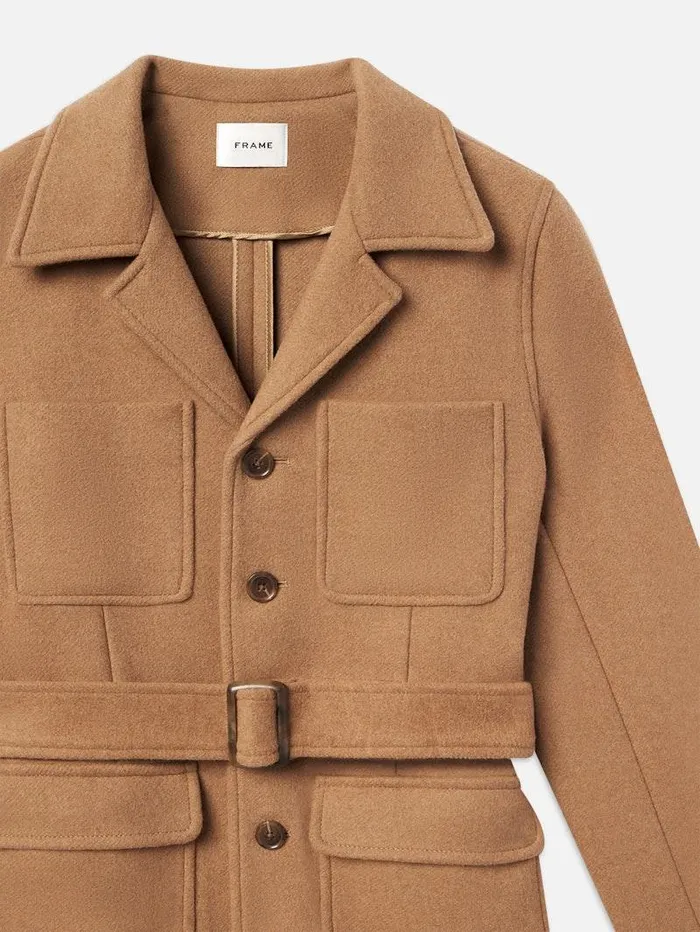Women FRAME Jackets and Coats Melton Safari Jacket Women FRAME Jackets and Coats Melton Safari Jacket