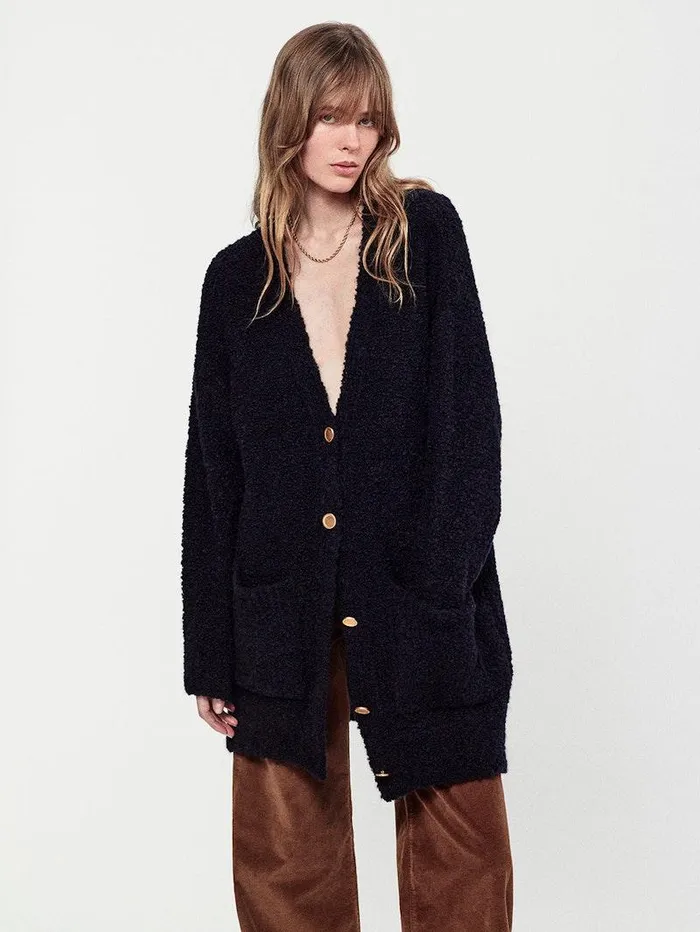 Women FRAME Sweaters Boyfriend Boucle Cardi
