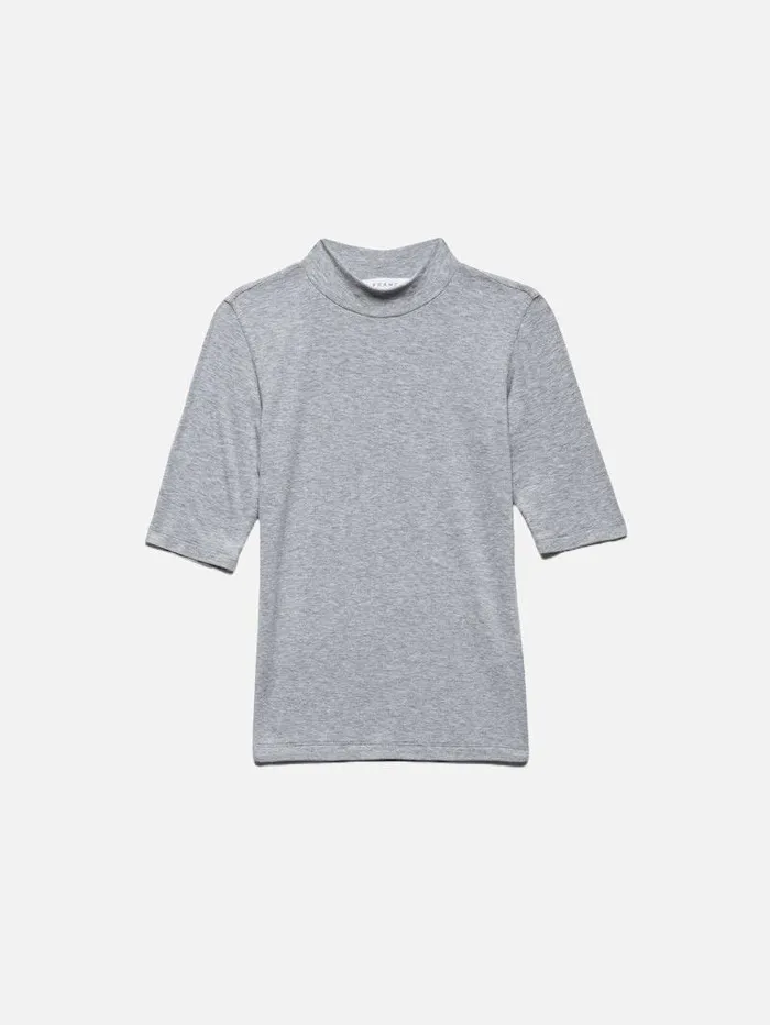 Women FRAME Tanks and Tees Refined Rib Mock Neck