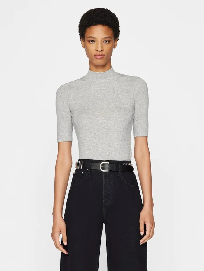 Women FRAME Tanks and Tees Refined Rib Mock Neck Women FRAME Tanks and Tees Refined Rib Mock Neck