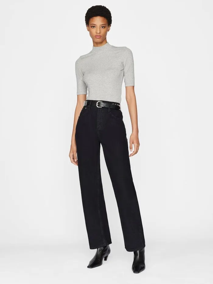 Women FRAME Tanks and Tees Refined Rib Mock Neck Women FRAME Tanks and Tees Refined Rib Mock Neck