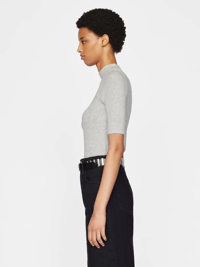Women FRAME Tanks and Tees Refined Rib Mock Neck Women FRAME Tanks and Tees Refined Rib Mock Neck