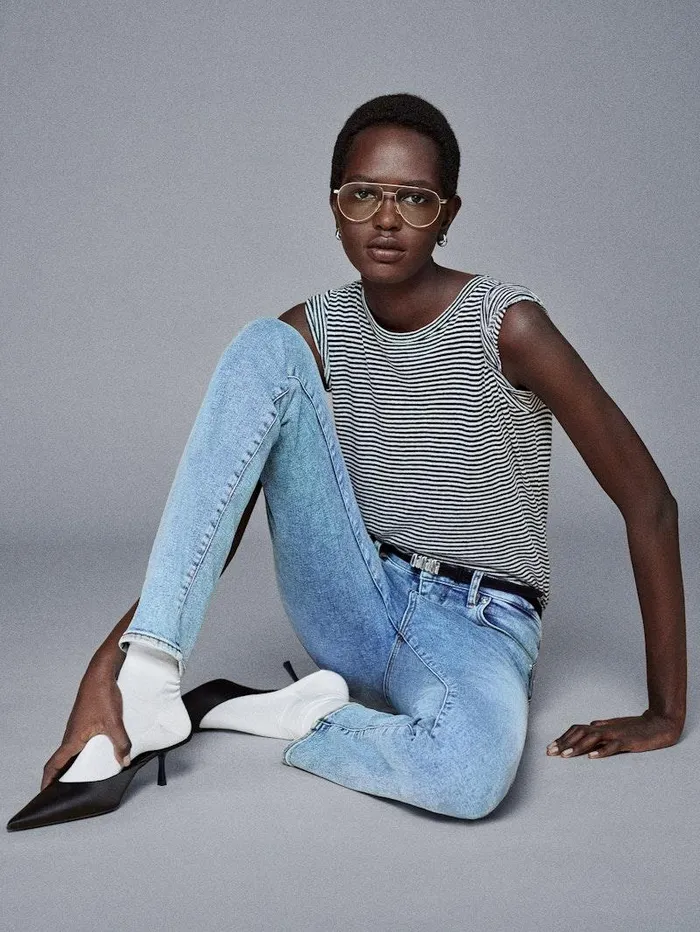 Women FRAME Tanks and Tees The Linen Baby Tee