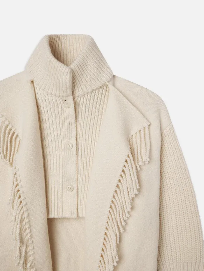 Women FRAME The Alpine Edit Jacquard Fringe Coat