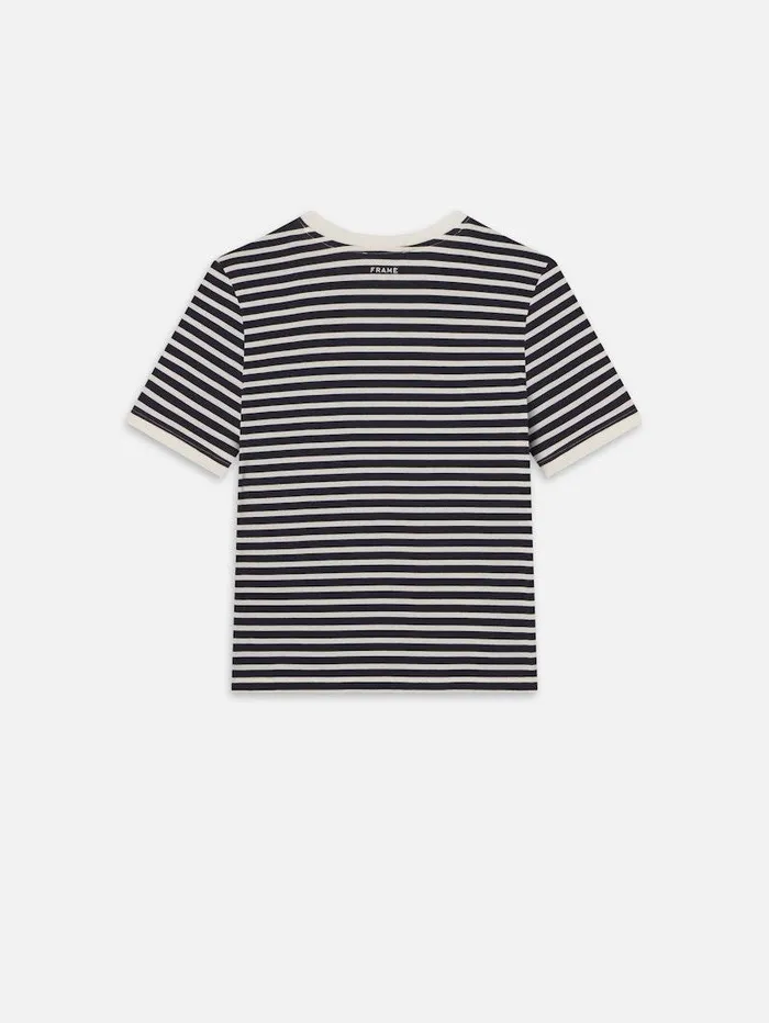 Women FRAME The Resort Edit Ritz Striped Baby Tee Women FRAME The Resort Edit Ritz Striped Baby Tee