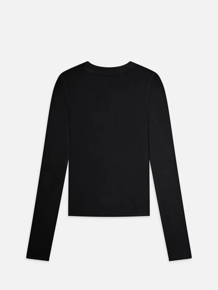 Women FRAME Tops and Blouses The Satin Trim Henley