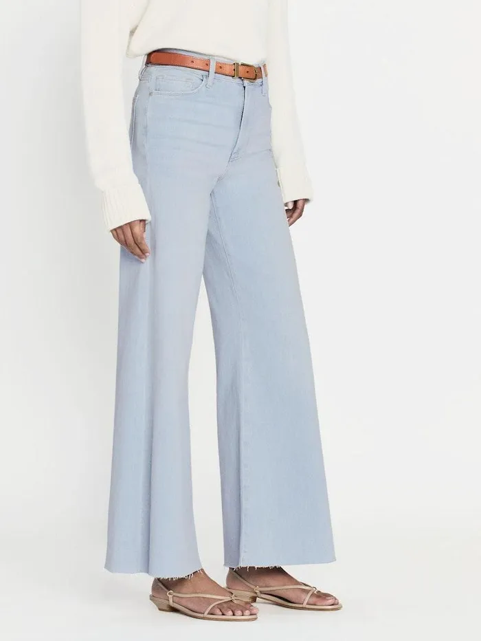 Women FRAME Wide Leg Le Palazzo Crop Raw After